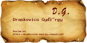 Draskovics György névjegykártya