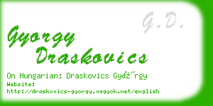 gyorgy draskovics business card